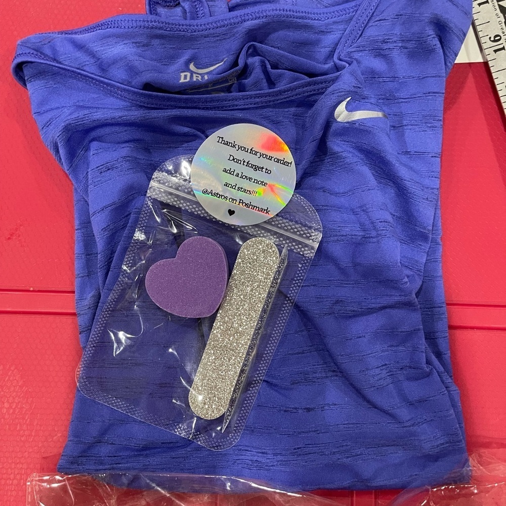 NIKE PURPLE ,  SMALL , SHort SLEEVES Dri-FIT Tank Top - Picture 7 of 7